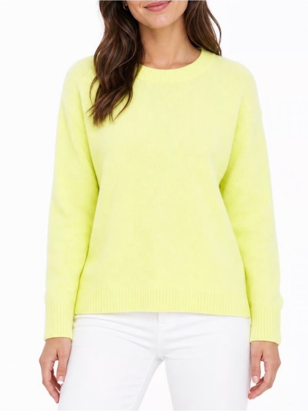 Loft Women’s Soft Crewneck Sweater in Lemon Yellow - Size: Small